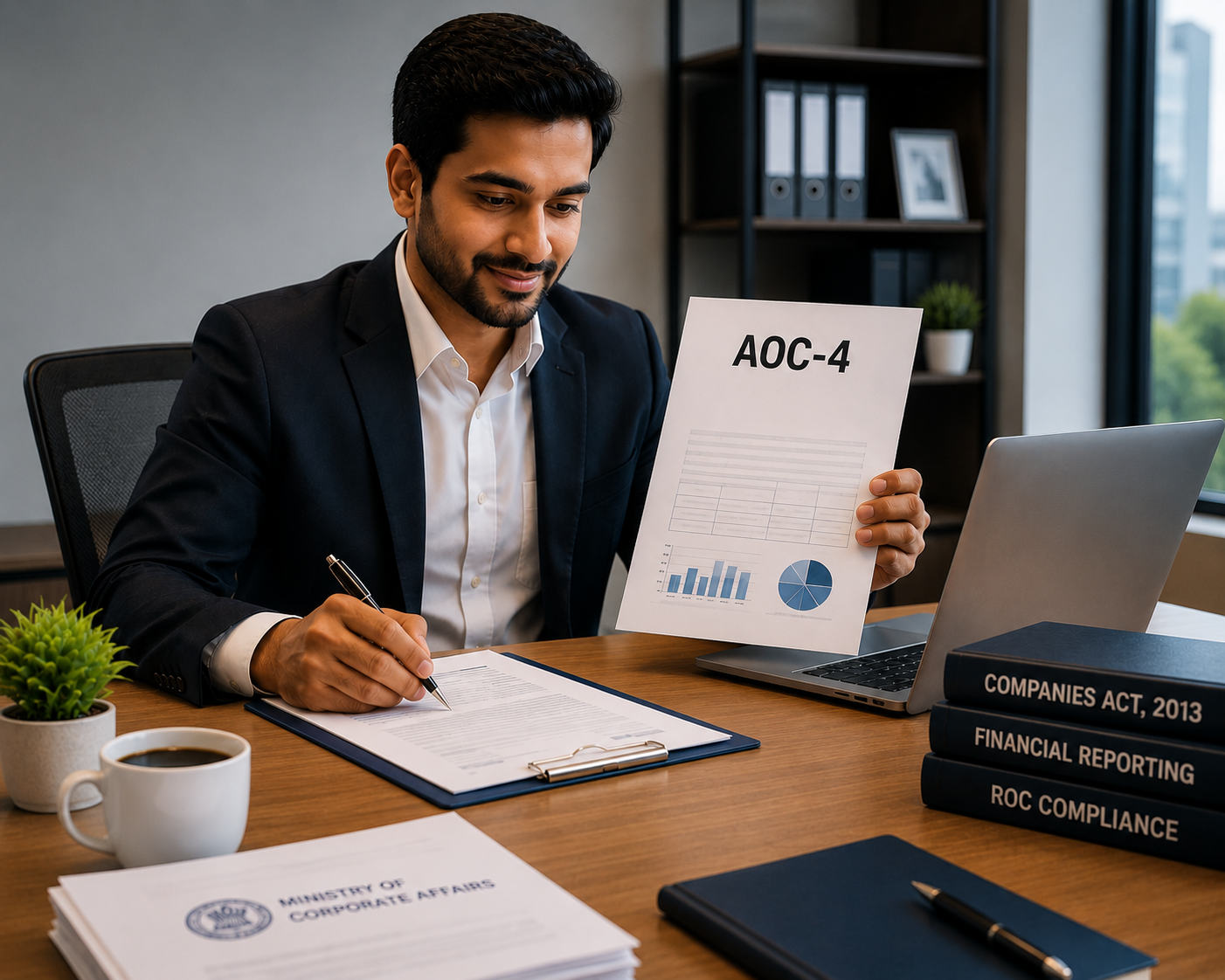 Company financial statements filing through AOC-4 on MCA portal