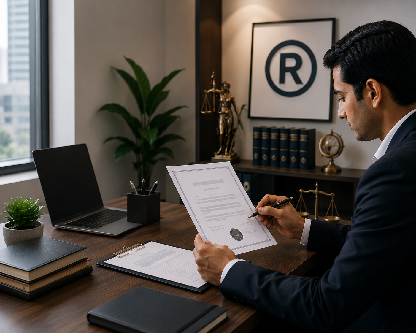 Legal team preparing reply to trademark examination objection in India